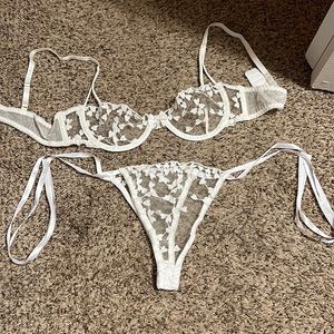 Tiger Mist hearts two piece set *missing bows on shoulder straps*